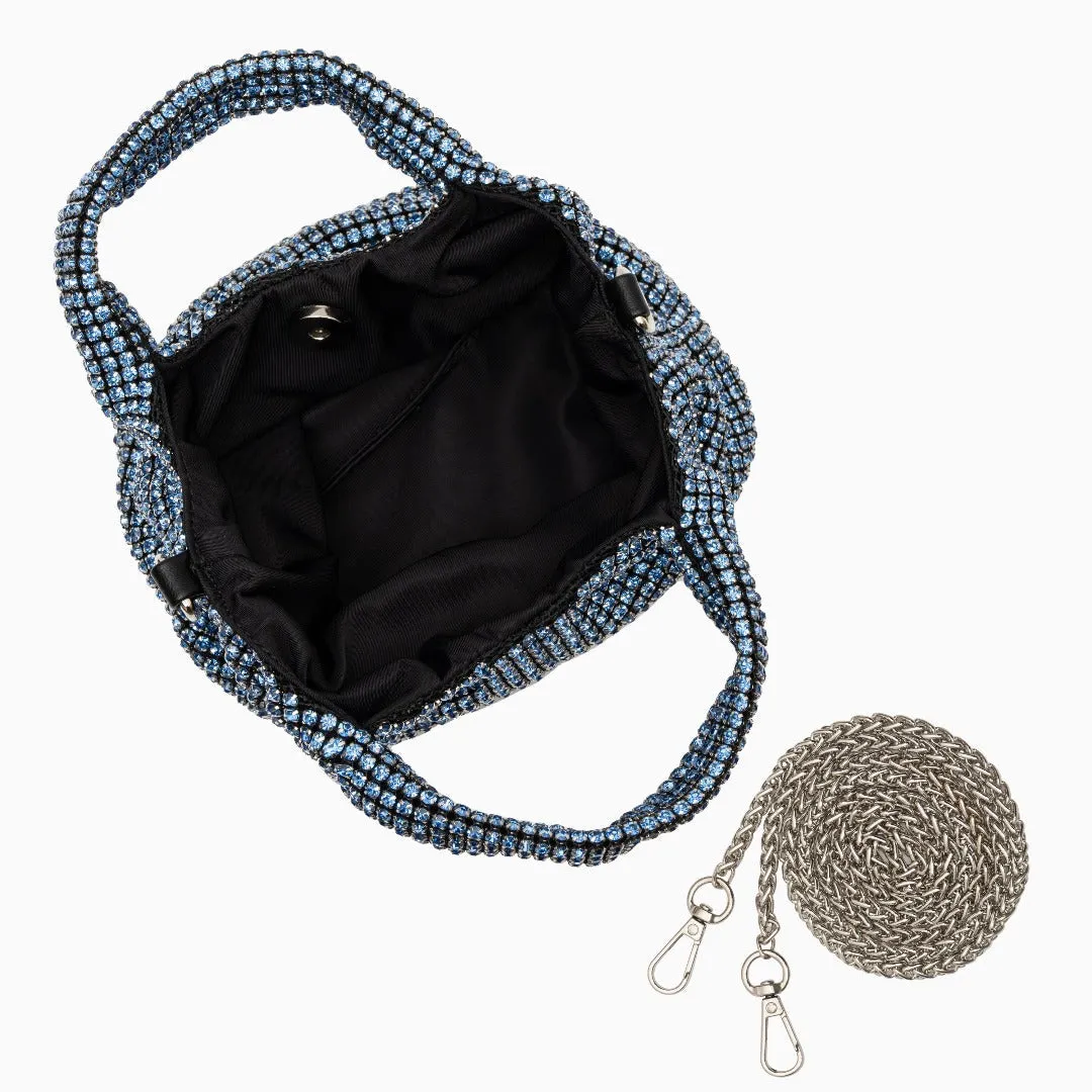 Rhinestone handbag - glittering evening purse for women, luxury hobo tote bag
