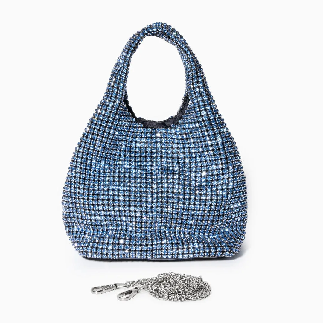 Rhinestone handbag - glittering evening purse for women, luxury hobo tote bag