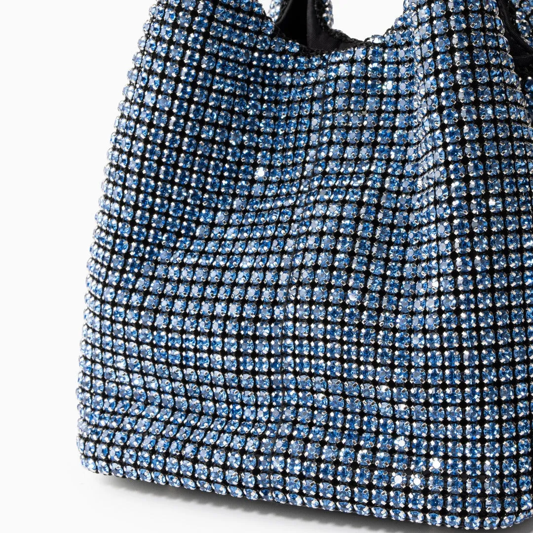 Rhinestone handbag - glittering evening purse for women, luxury hobo tote bag