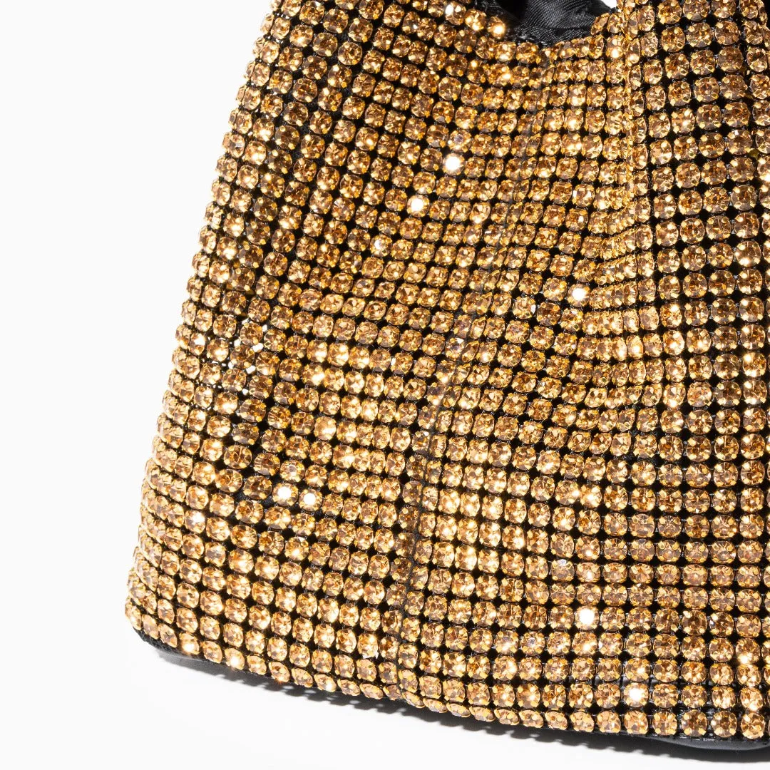 Rhinestone handbag - glittering evening purse for women, luxury hobo tote bag