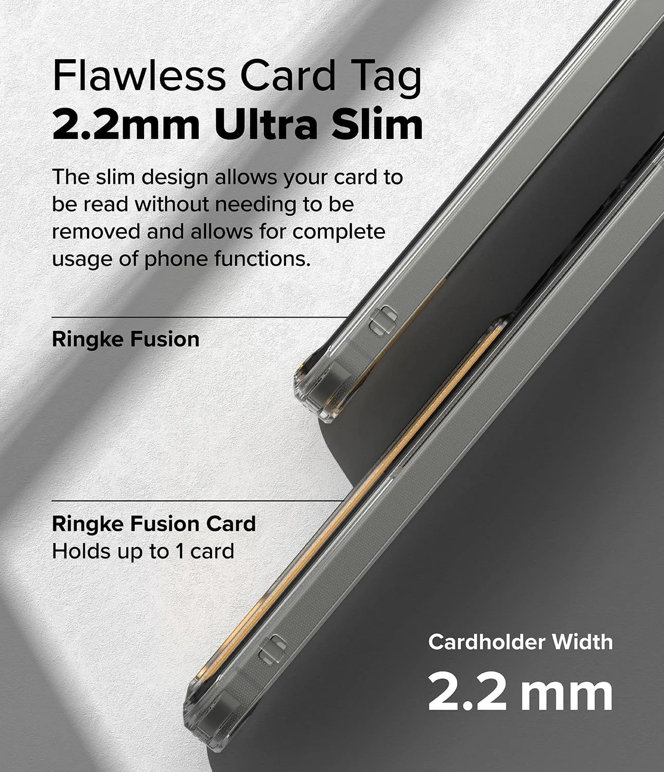 Ringke Fusion Card [Transparent Wallet] Compatible with Samsung Galaxy S25 Case, Hold Up to 1 Card, Build-in Cardholder Phone Cover for Women, Men - Clear