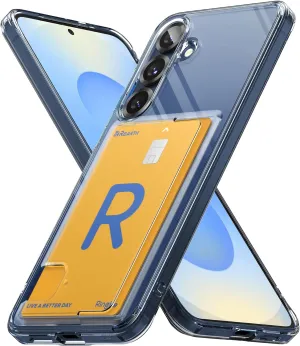 Ringke Fusion Card [Transparent Wallet] Compatible with Samsung Galaxy S25 Case, Hold Up to 1 Card, Build-in Cardholder Phone Cover for Women, Men - Clear