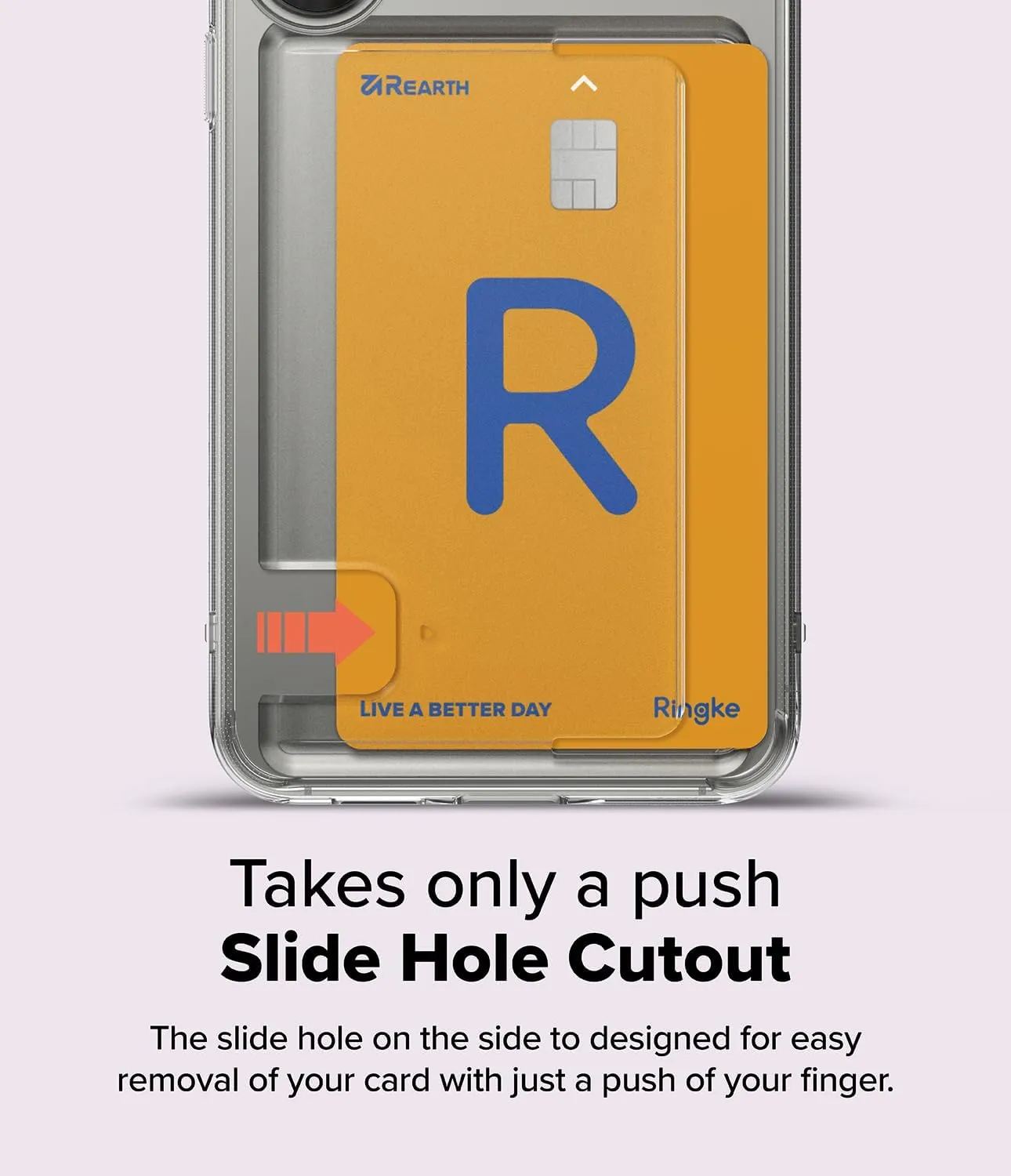 Ringke Fusion Card [Transparent Wallet] Compatible with Samsung Galaxy S25 Case, Hold Up to 1 Card, Build-in Cardholder Phone Cover for Women, Men - Clear