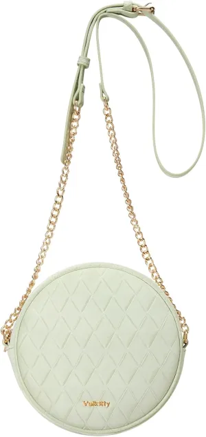 Round Crossbody Bag for Women PU Leather Circle Tassel Purse with Adjustable Strap Small Shoulder Handbags