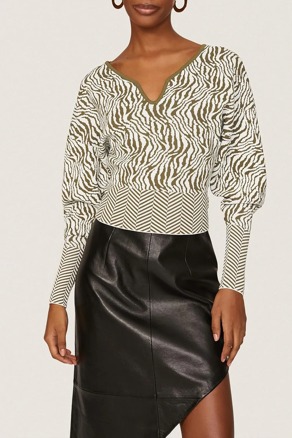 RTR Design Collective Zebra Print Sweater