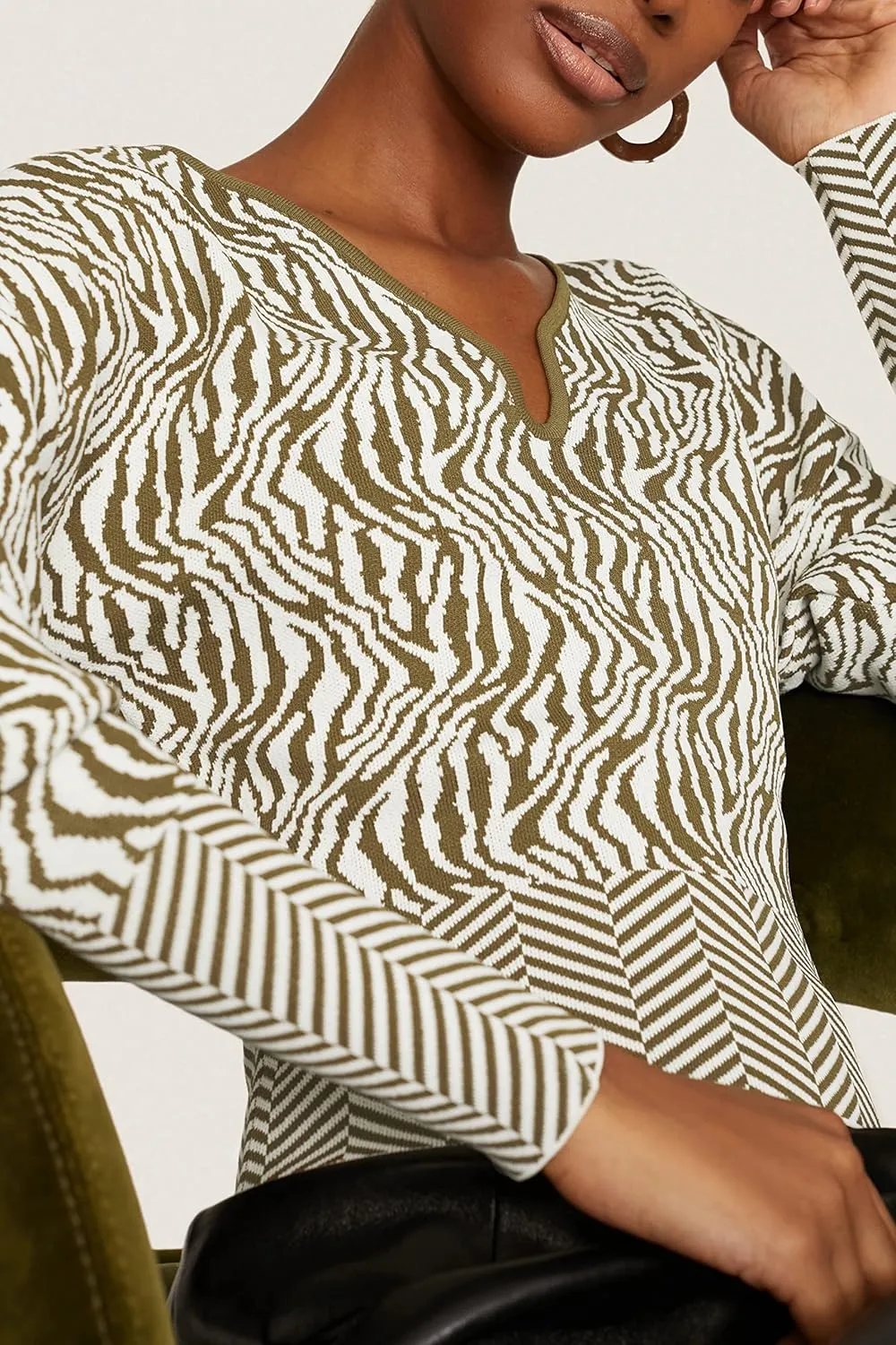 RTR Design Collective Zebra Print Sweater