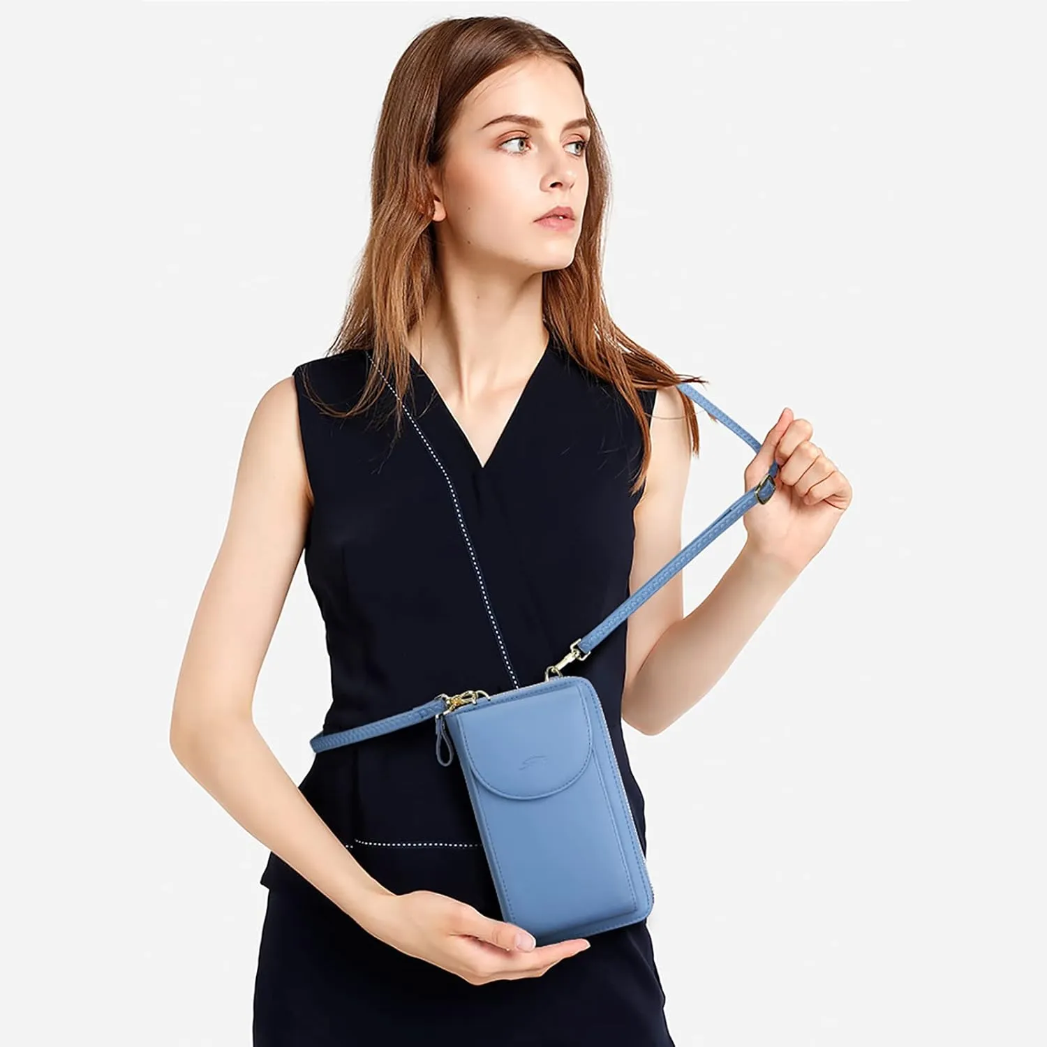 S-ZONE Small Crossbody Bags for Women Cell Phone Purse RFID Blocking Wallet Purses with Credit Card Slots