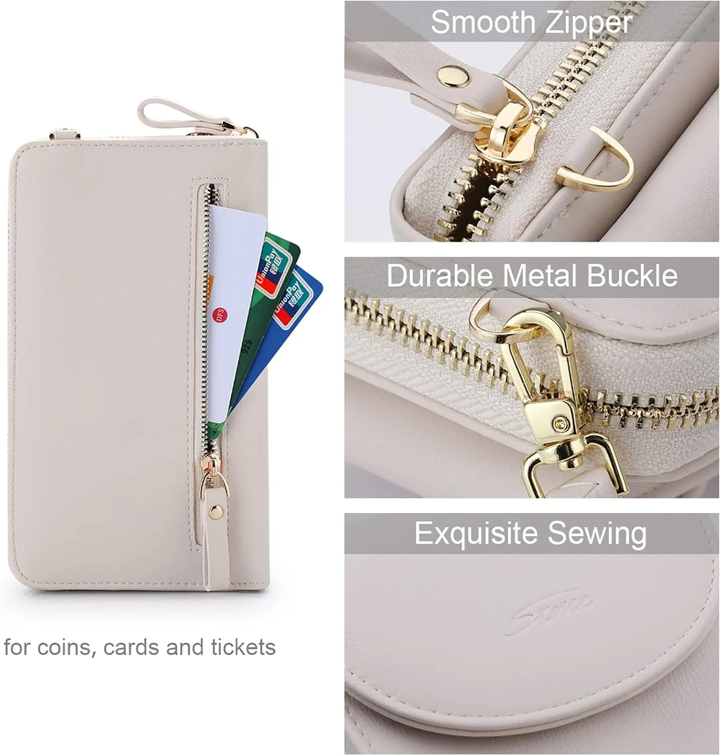 S-ZONE Small Crossbody Bags for Women Cell Phone Purse RFID Blocking Wallet Purses with Credit Card Slots