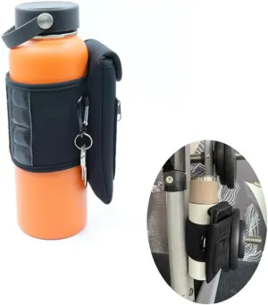 SACSTAR Magnetic Water Bottle Sleeve Bag with Large Pocket Phone Holder, Attach it to Any Equipment, Gym Essentials Accessory