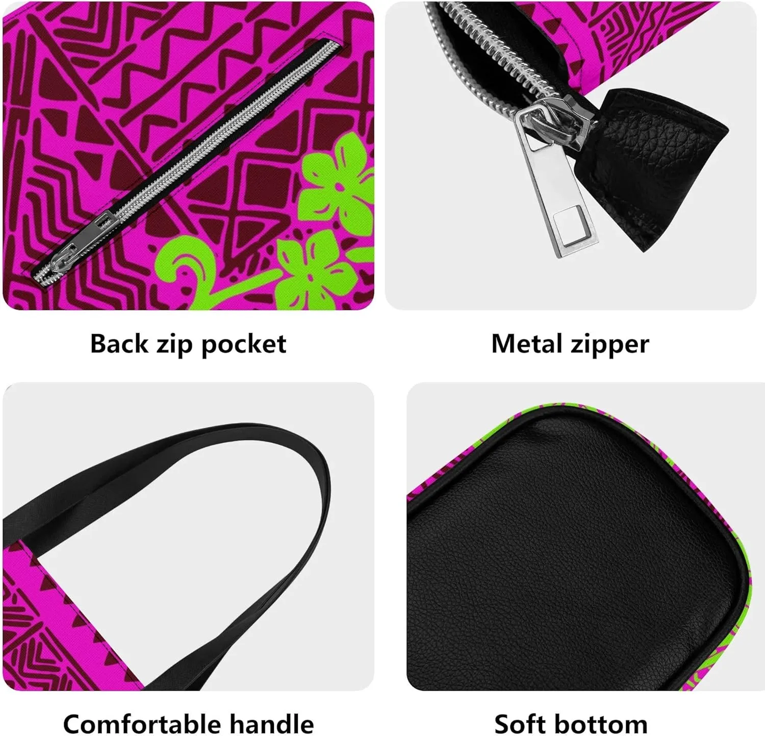 Samoa Tribal Print Custom Women'S Tote Polynesian Women'S Bag 2 Piece Set Shoulder Bag And Purse