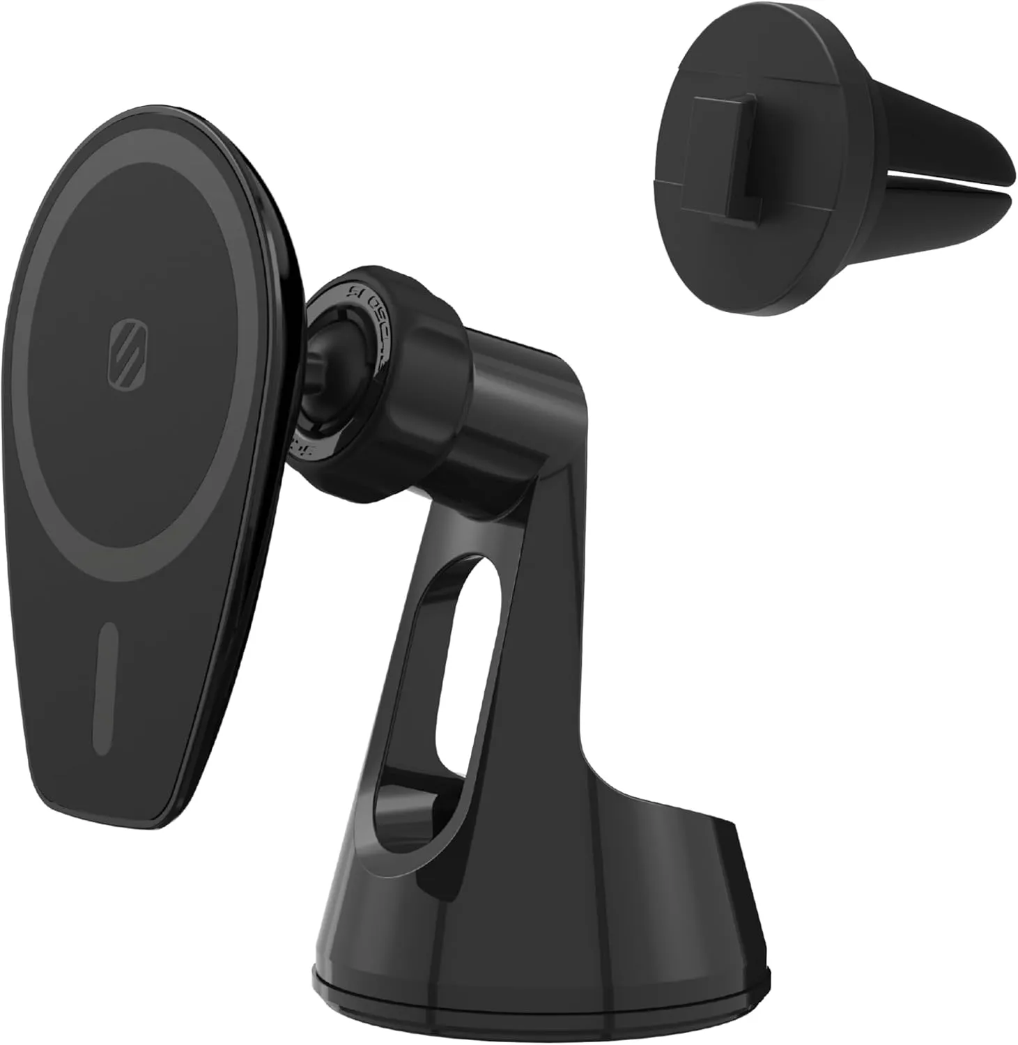 Scosche MagicMount Pro MS 3-in-1 Magnetic Phone Mount, Hands-Free Cell Phone Holder for Car Dashboard/Windshield/Vent Compatible with iPhone 16/15/14/13/12 Pro Pro Max Plus and Mag Safe Case
