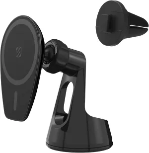 Scosche MagicMount Pro MS 3-in-1 Magnetic Phone Mount, Hands-Free Cell Phone Holder for Car Dashboard/Windshield/Vent Compatible with iPhone 16/15/14/13/12 Pro Pro Max Plus and Mag Safe Case