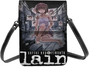 Serial Experiments Lain Wallet Phone Women'S Fashion Purse Adjustable Handba Crossbody Bags