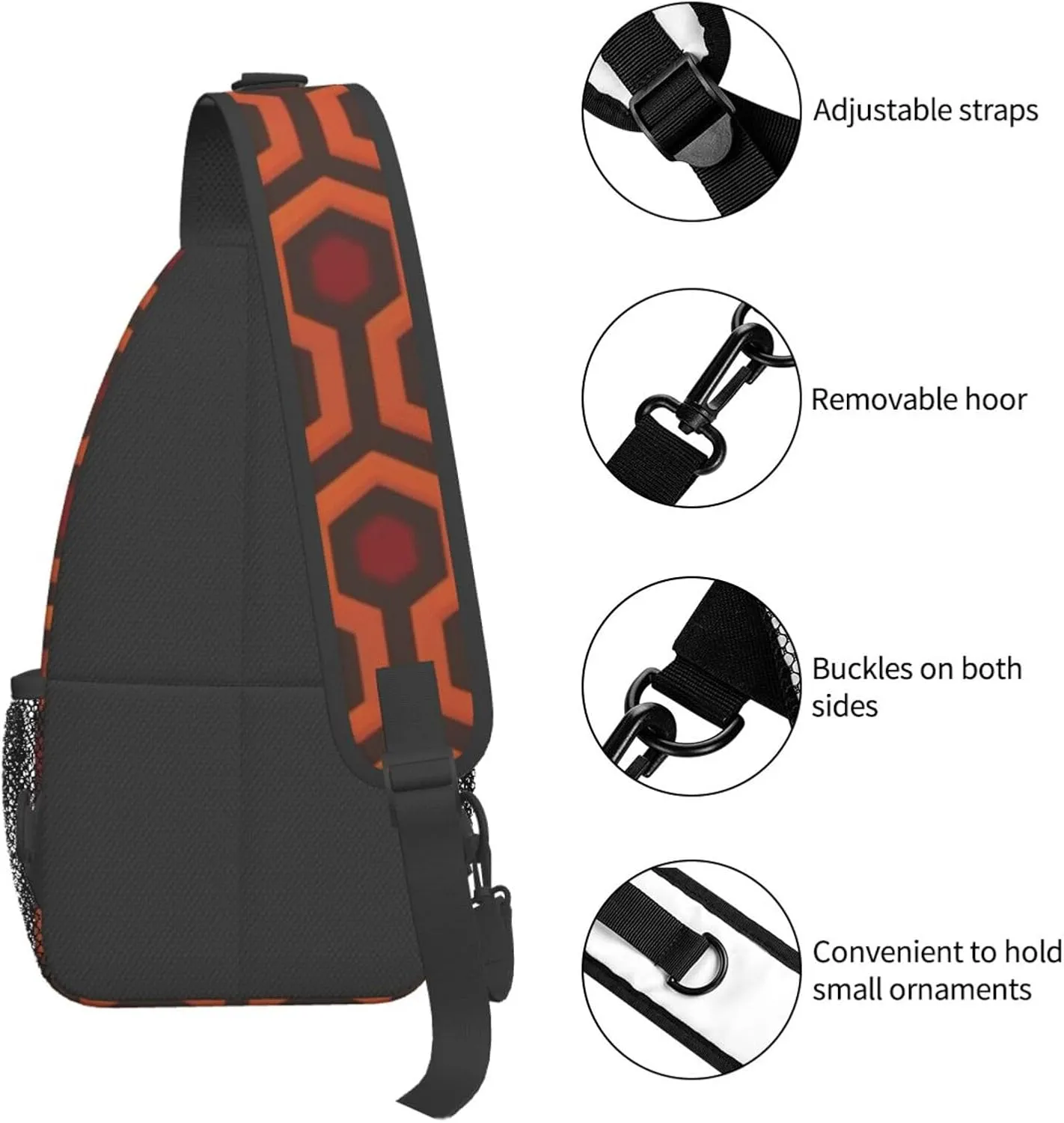 Shining Overlook Print Cross Chest Bag Diagonally Durable & Comfortable For Travel And Daily Use