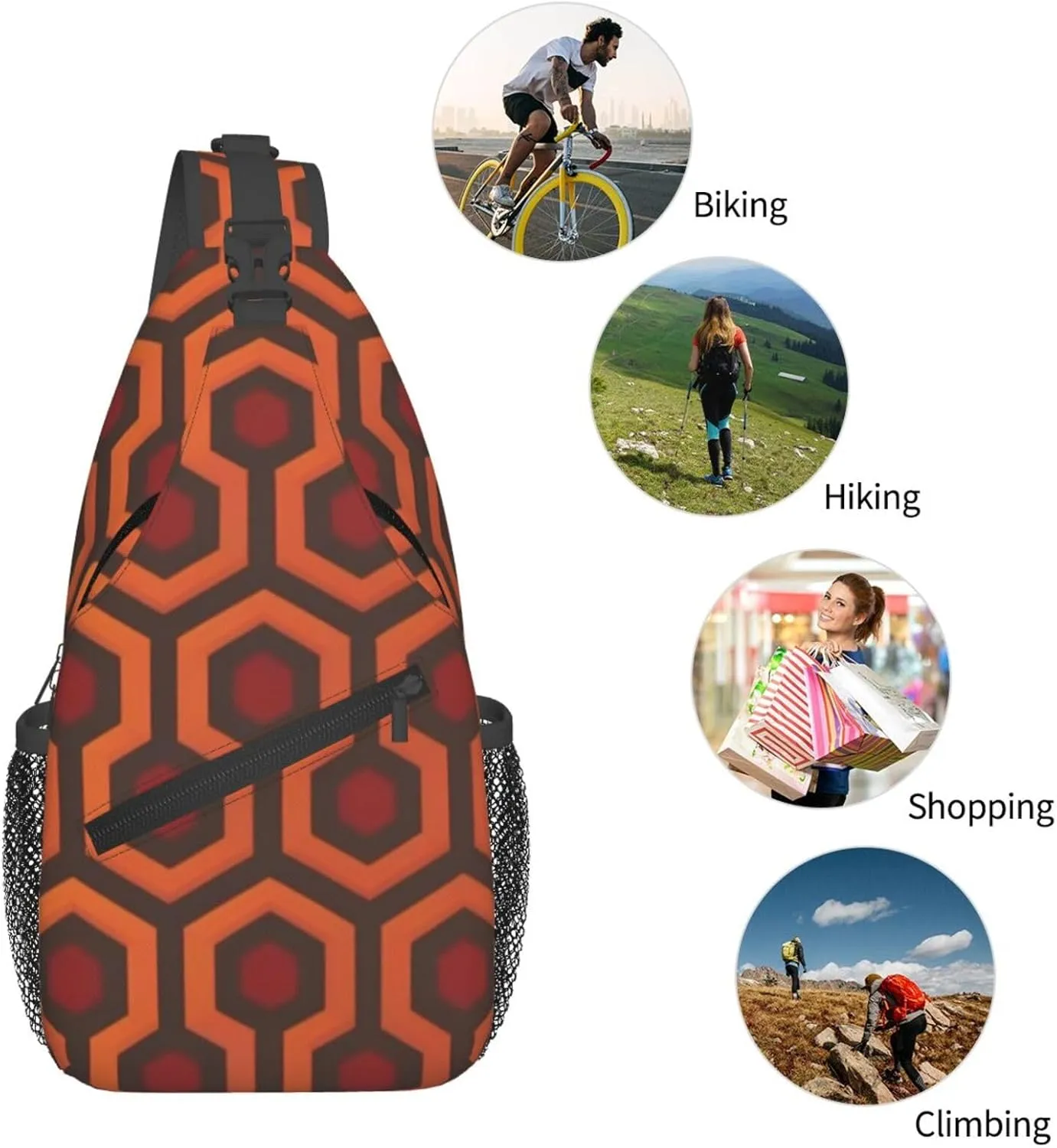 Shining Overlook Print Cross Chest Bag Diagonally Durable & Comfortable For Travel And Daily Use