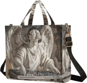 Shoulder Handbags for Women Statue Dj Print, Corduroy Tote Bag Large Capacity Small Size