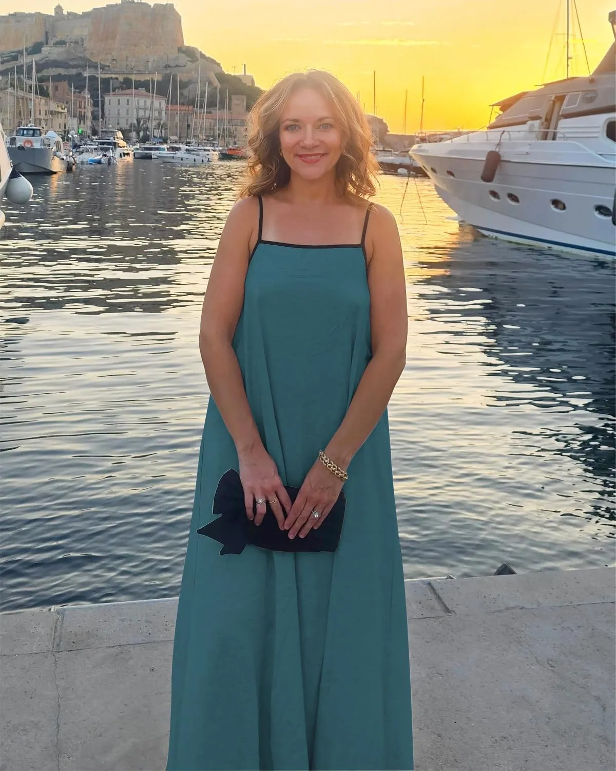 Shy Velvet Women's 2025 Summer Linen Maxi Dress Contrast Spaghetti Strap Dress Backless Sleeveless Casual Party Beach Dresses