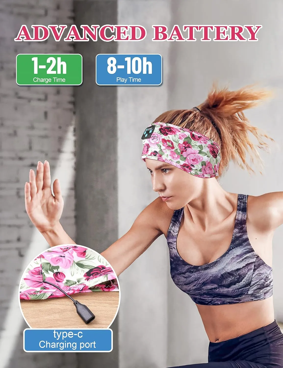 Sleeping Headphones Bluetooth Headband, Unisex-Adults Hairband Sound, Long Play Time, Perfect for Sleeping, Relaxation, Meditation, Travel, Yoga, Running, Jogging, Gift