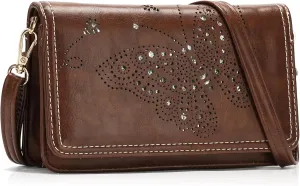 Small Crossbody Bag for Women,Cell Phone Purse Womens Shoulder Handbags Wallet Purse with Credit Card Slots Wristlet