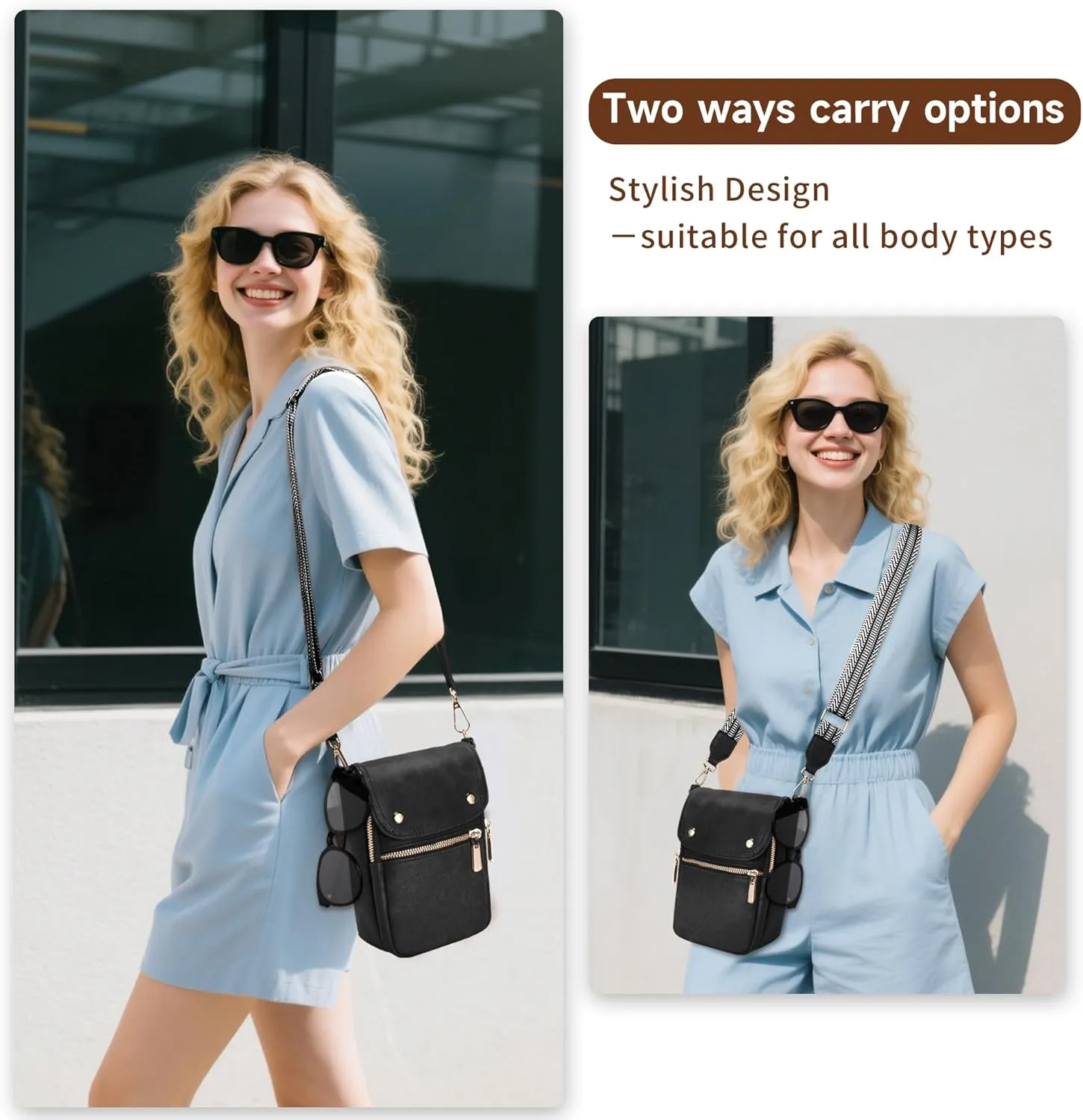 Small Crossbody Bags for Women, Cell Phone Wallet Purses with Card Slots and Adjustable Strap for Travel Casual