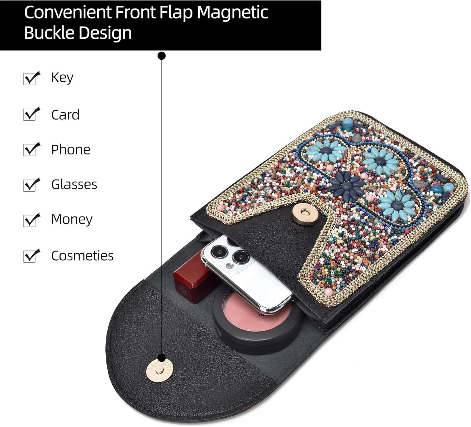 Small Crossbody Bags for Women Designer Gypsy Cell Phone Bag Boho Shoulder Wallet Purse