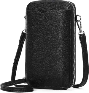 Small Crossbody Bags for Women Leather cell Phone Bag Wallet Purse with Credit Card Slots Adjustable Strap