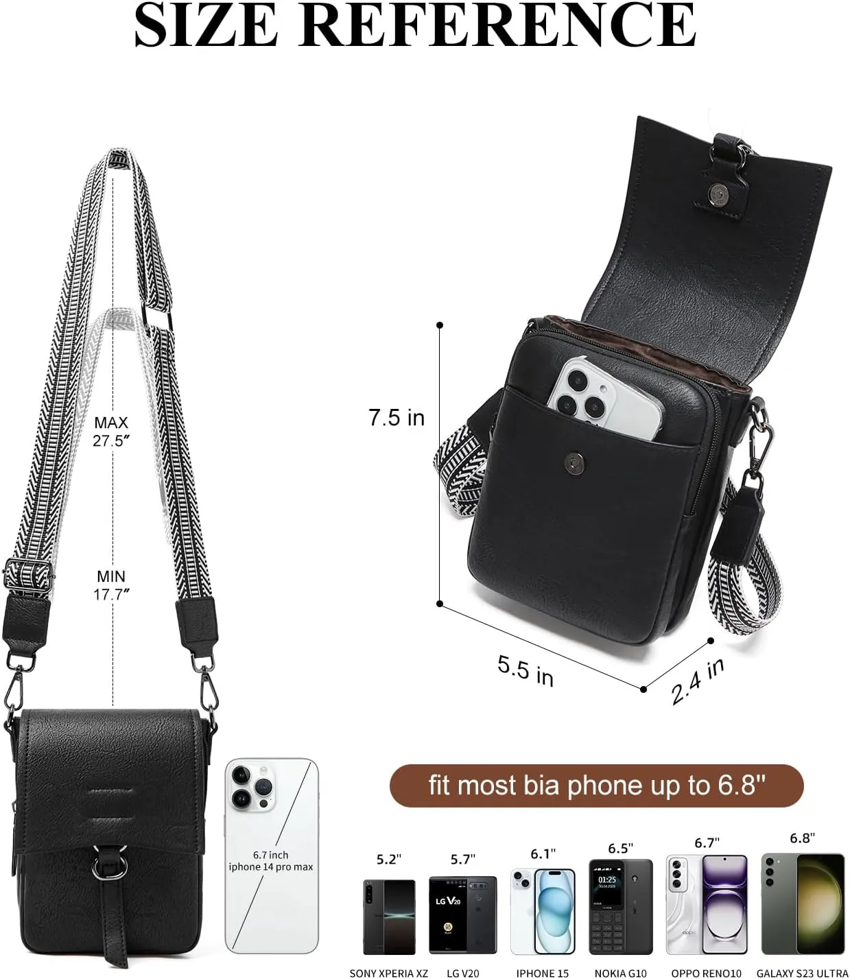 Small Crossbody Bags for women,Soft Leather Cell Phone Purse Lightweight,Little Crossbody Purses Women Trendy with Card slots