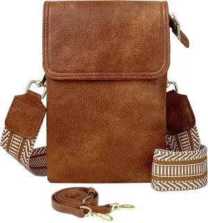 Small Crossbody Cell Phone Bags for Women Designer Girls Vegan Leather Cell Phone Purses with 2 Adjustable Straps