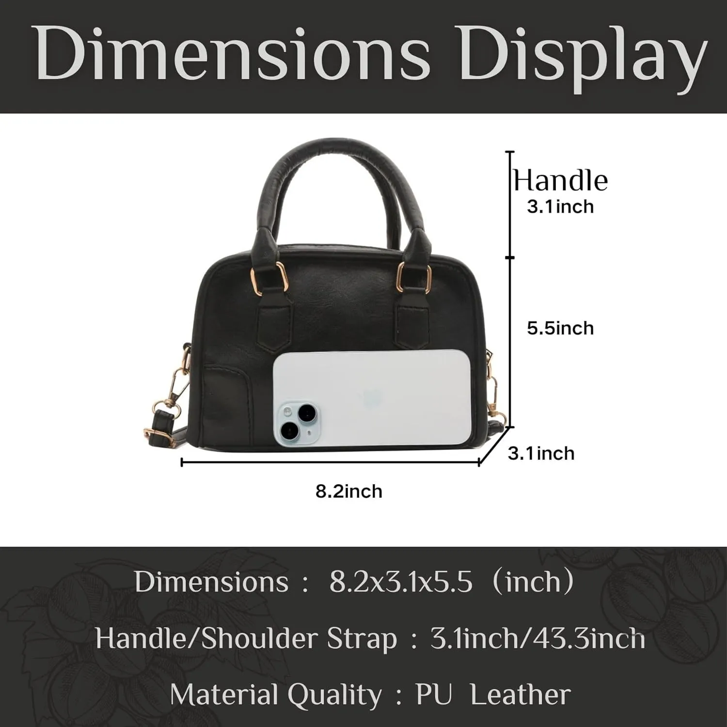 Small Crossbody Satchel Bag for Women Leather Shoulder Handbags