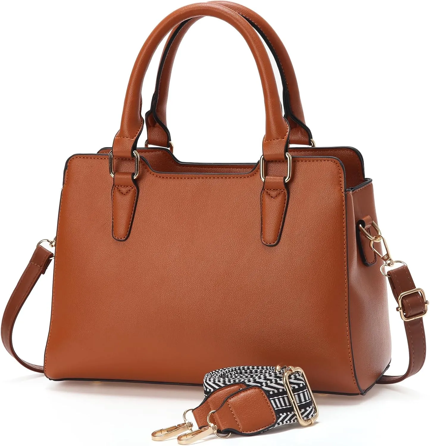 Small Satchel Purses for Women Ladies Handbags Women's Top-Handle Shoulder Bags PU Vegan Leather Tote Bag