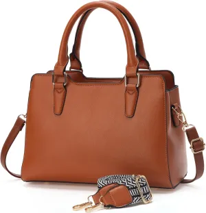 Small Satchel Purses for Women Ladies Handbags Women's Top-Handle Shoulder Bags PU Vegan Leather Tote Bag