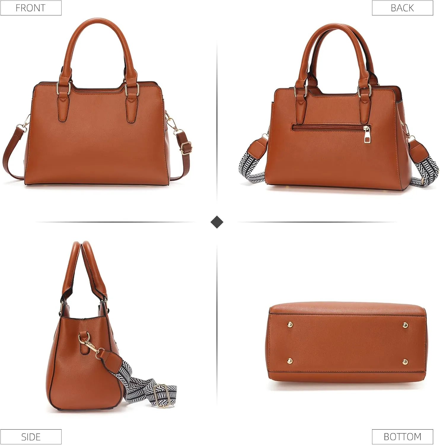 Small Satchel Purses for Women Ladies Handbags Women's Top-Handle Shoulder Bags PU Vegan Leather Tote Bag