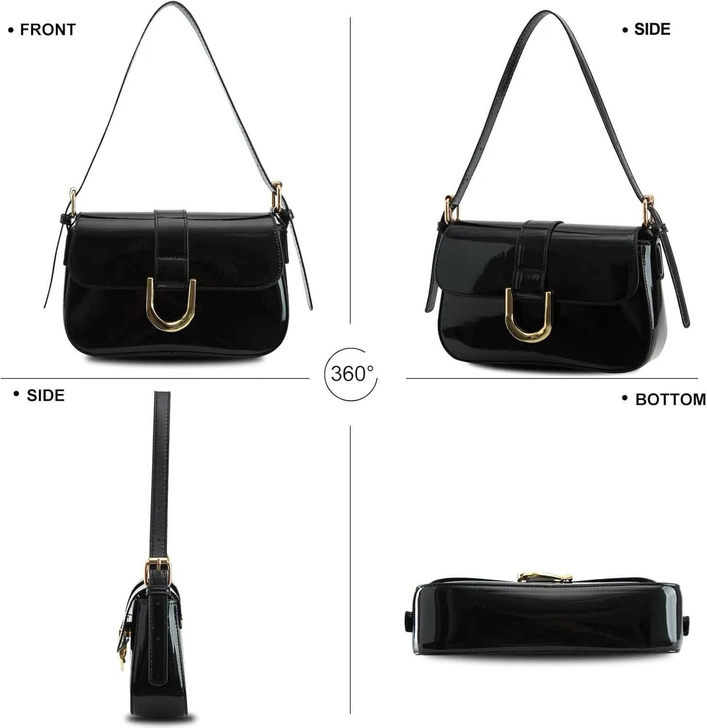 Small Shoulder Bag for women,Crossbody Purses,Leather Tote Handbag Clutch Hobo Purse,with Zipper Closure for Women