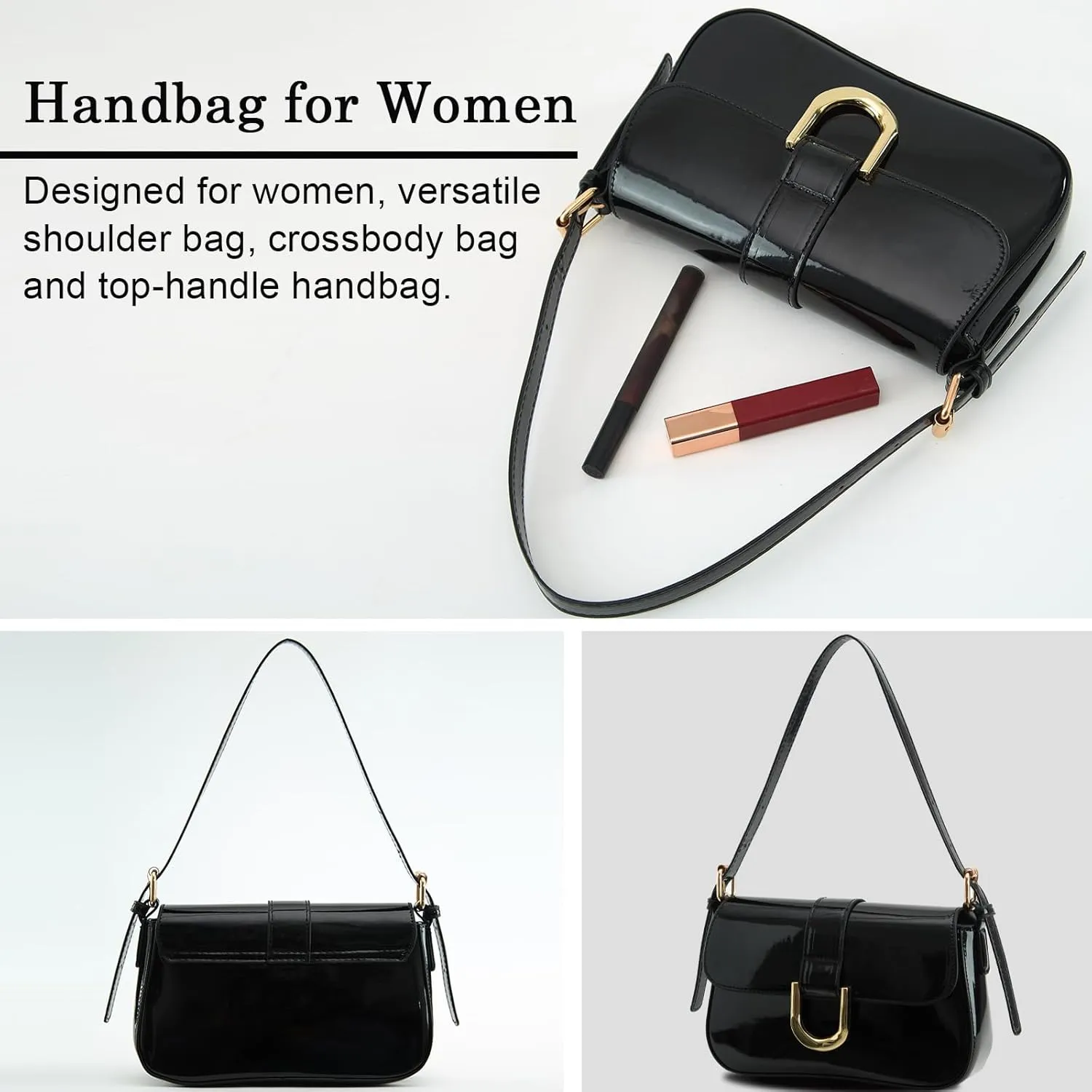 Small Shoulder Bag for women,Crossbody Purses,Leather Tote Handbag Clutch Hobo Purse,with Zipper Closure for Women