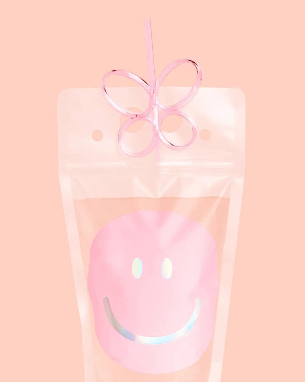 Smiley Drink Pouches, Bday Decor, Preppy Party Supplies