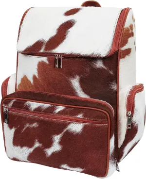 SpazeUp Western Diaper bag - Backpack Diaper bag - Cowhide Backpack - Cow Print Diaper bag Backpack