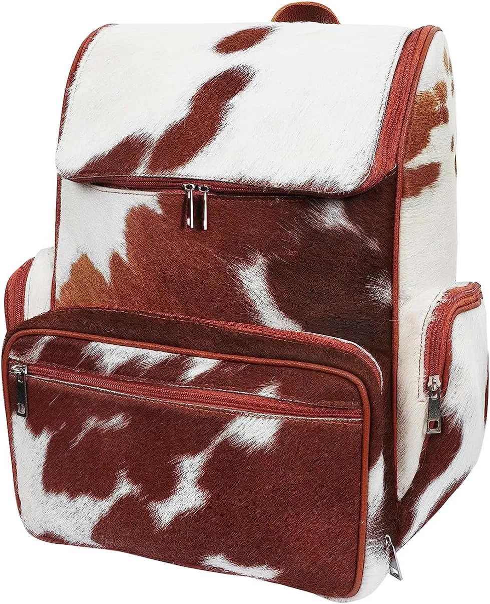SpazeUp Western Diaper bag - Backpack Diaper bag - Cowhide Backpack - Cow Print Diaper bag Backpack