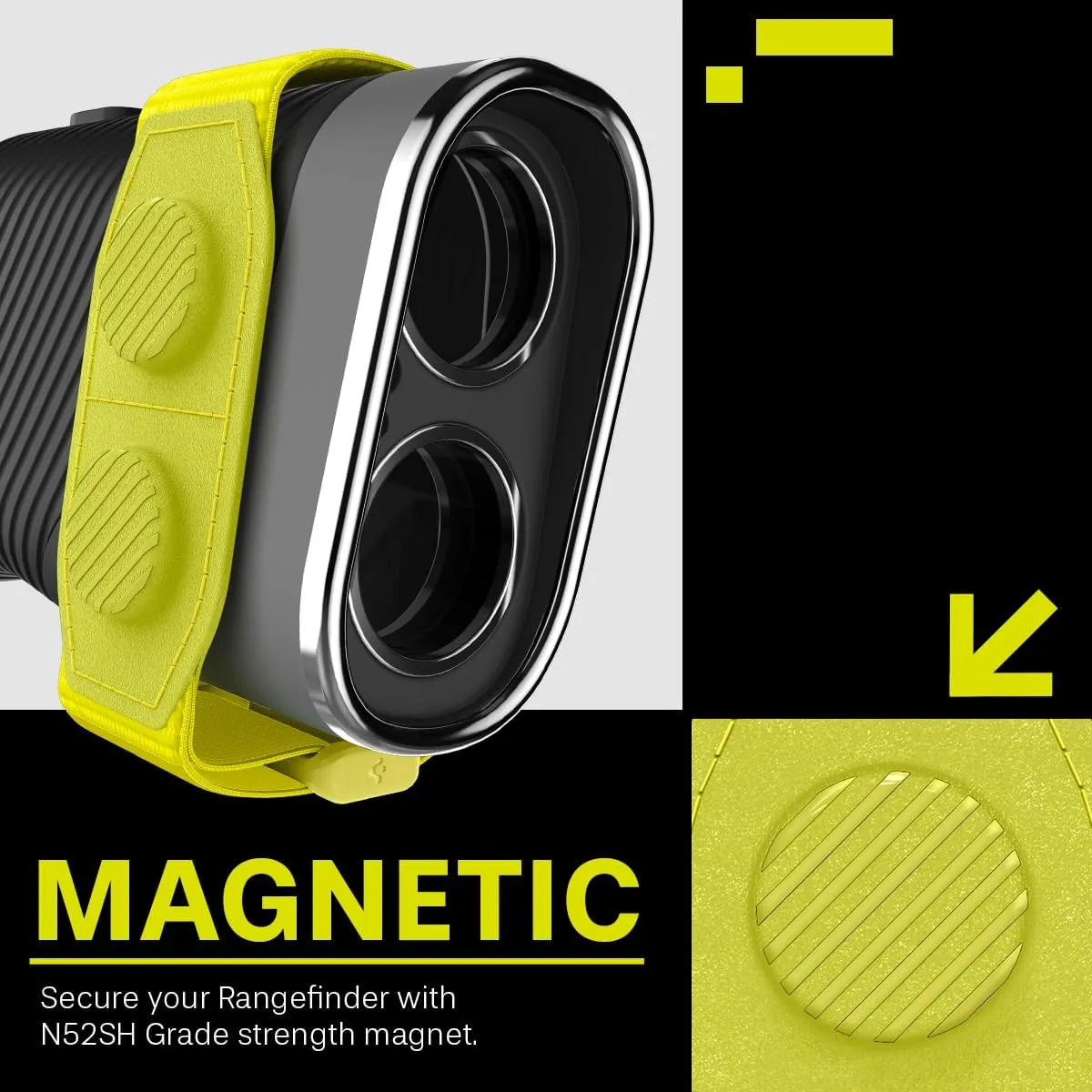 Spigen MAG-iT Magnetic Golf Rangefinder Strap with AirTag/TagMe Tracker and GPS for Golf Cart