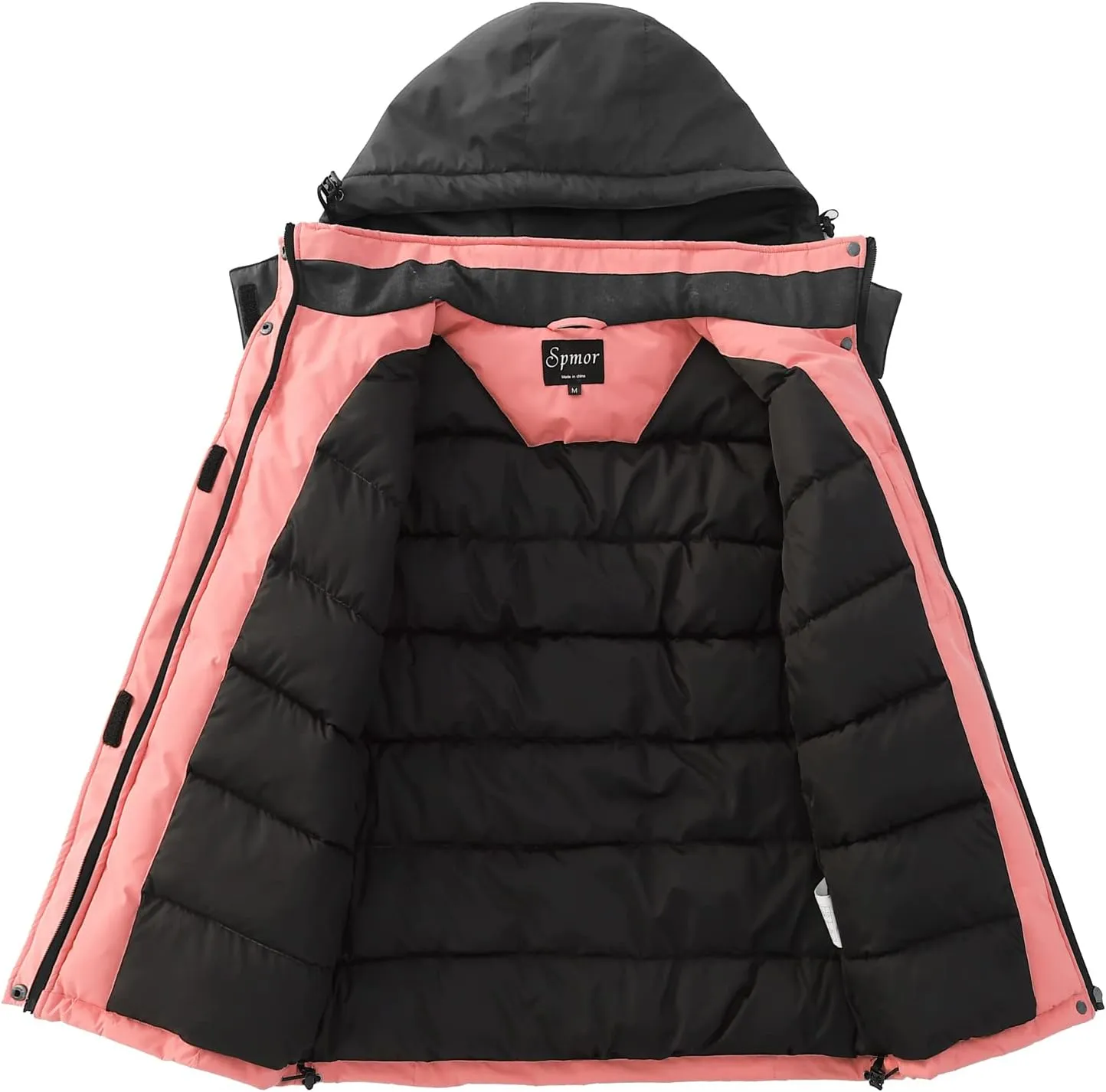 Spmor Women's Waterproof Ski Jacket Hooded Snowboard Coat Warm Winter Snow Jackets