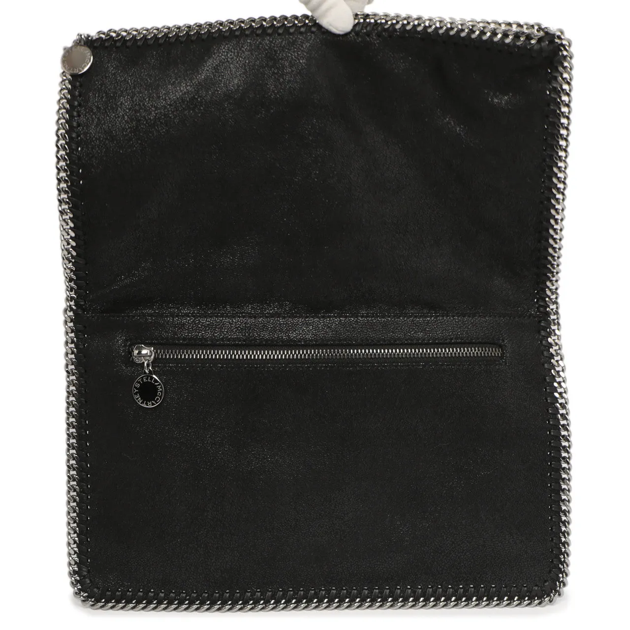 Stella McCartney Black Shaggy Deer Cavendish Zipper Clutch