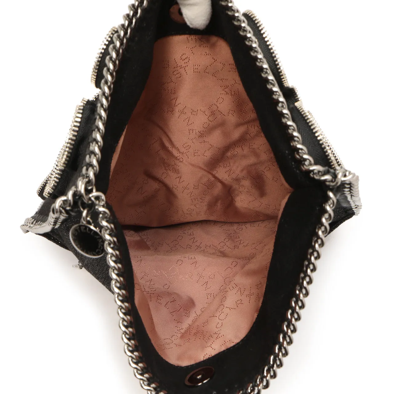 Stella McCartney Black Shaggy Deer Cavendish Zipper Clutch