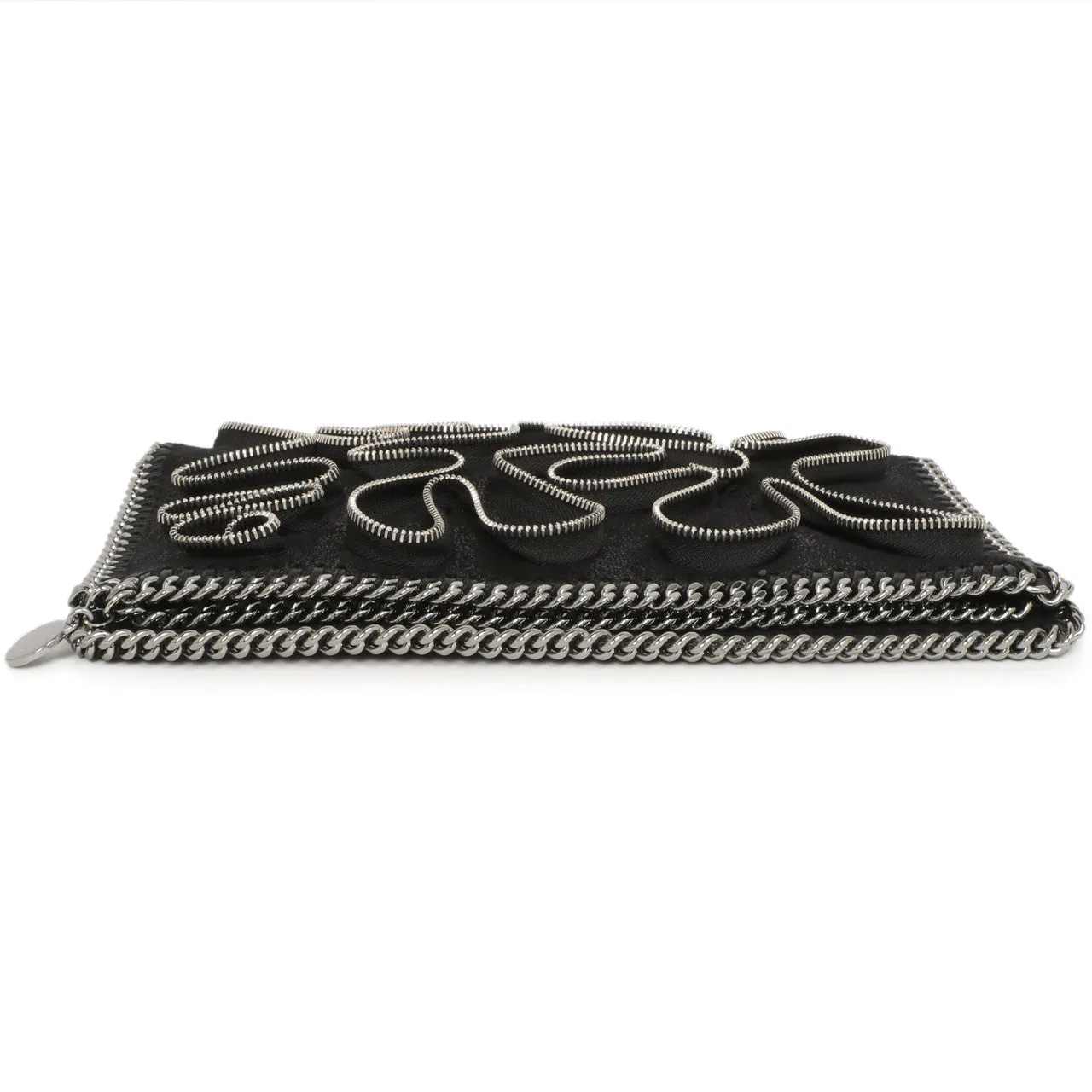 Stella McCartney Black Shaggy Deer Cavendish Zipper Clutch