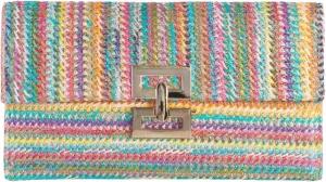 Straw Clutch Purses Women Summer Beach Handbags Boho Woven Envelope Wallet Fold Over Chain Crossbody Shoulder Bag Evening Bag