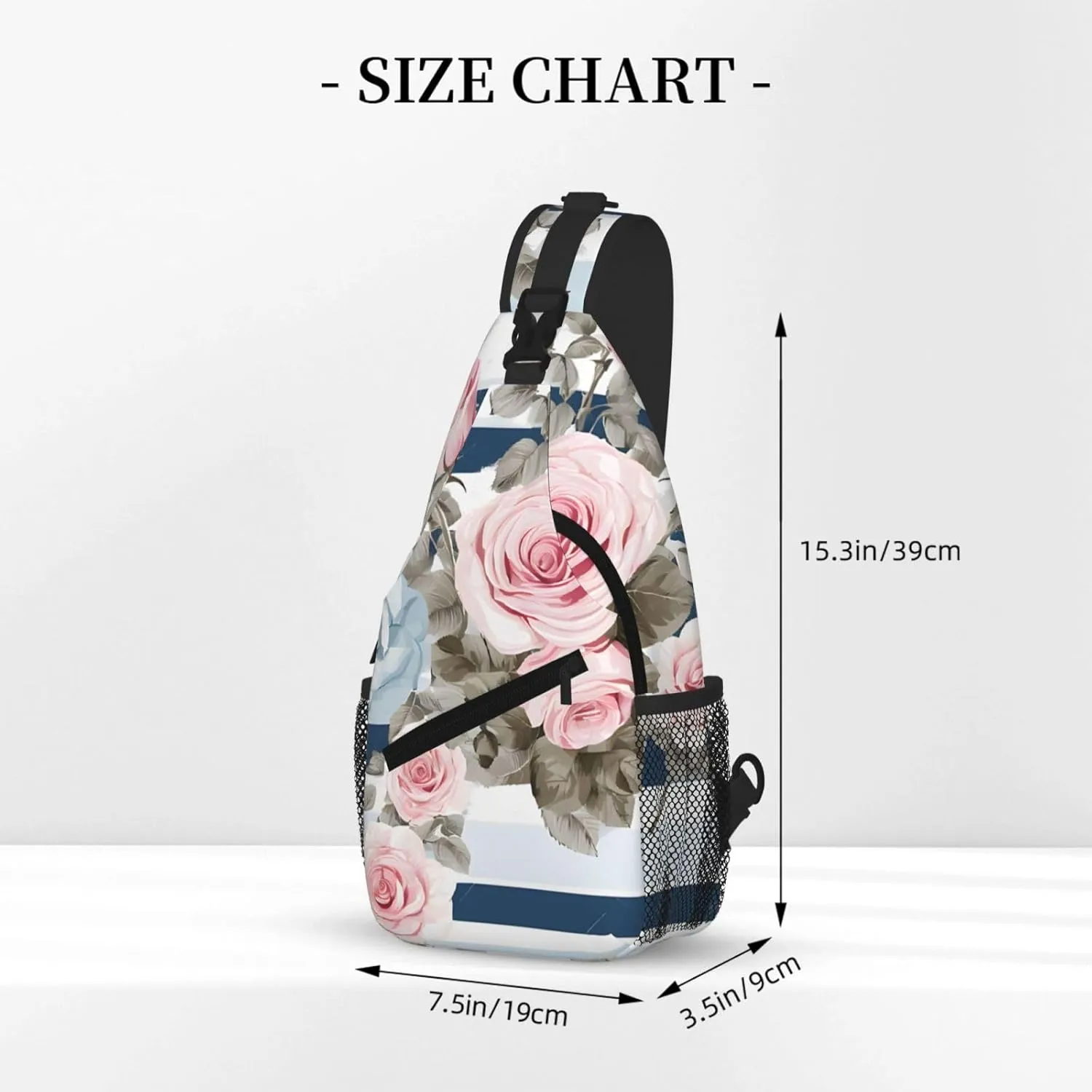 Striped Succulents Print Cross Chest Bag Diagonally For Short-Distance Travel And Daily Use