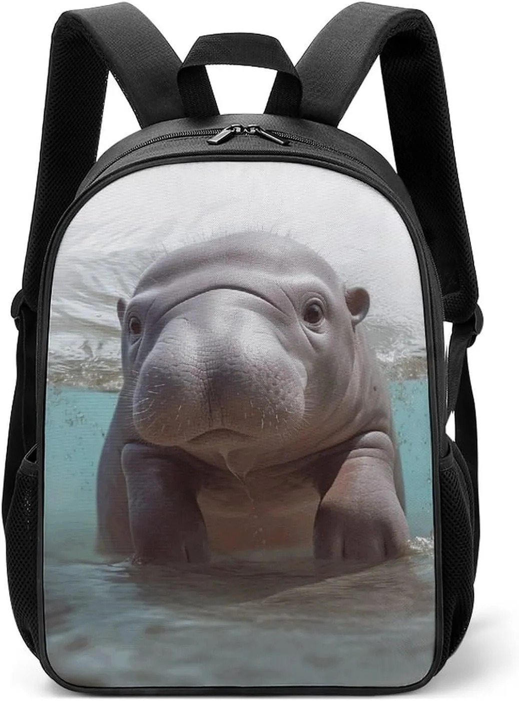 Stylish Backpack, Cute Hippo Print Durable Backpack Travel Backpack Hiking Backpack Ergonomic Backpack Comfortable Backpack