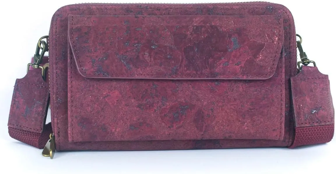 Stylish Front Pocket CORK Crossbody Wallet & Mobile Phone Bag