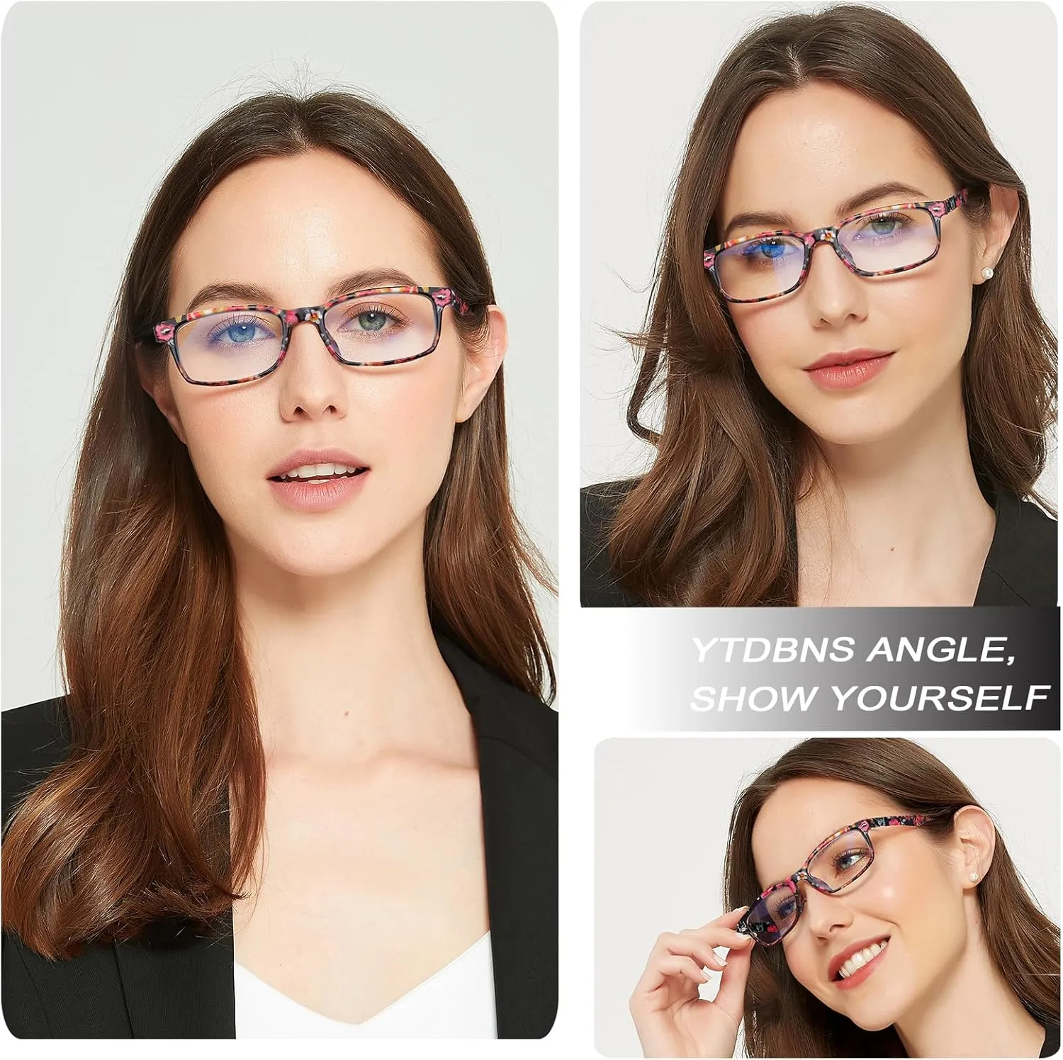 Stylish Reading Glasses for Women, Blue Light Blocking Readers, Ladies Eyeglasses, Fashion Computer Eye Glasses, Cheaters