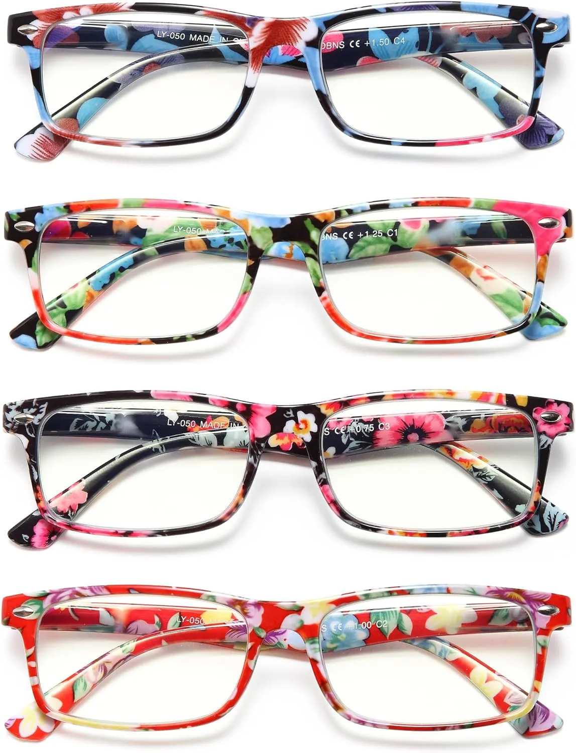 Stylish Reading Glasses for Women, Blue Light Blocking Readers, Ladies Eyeglasses, Fashion Computer Eye Glasses, Cheaters