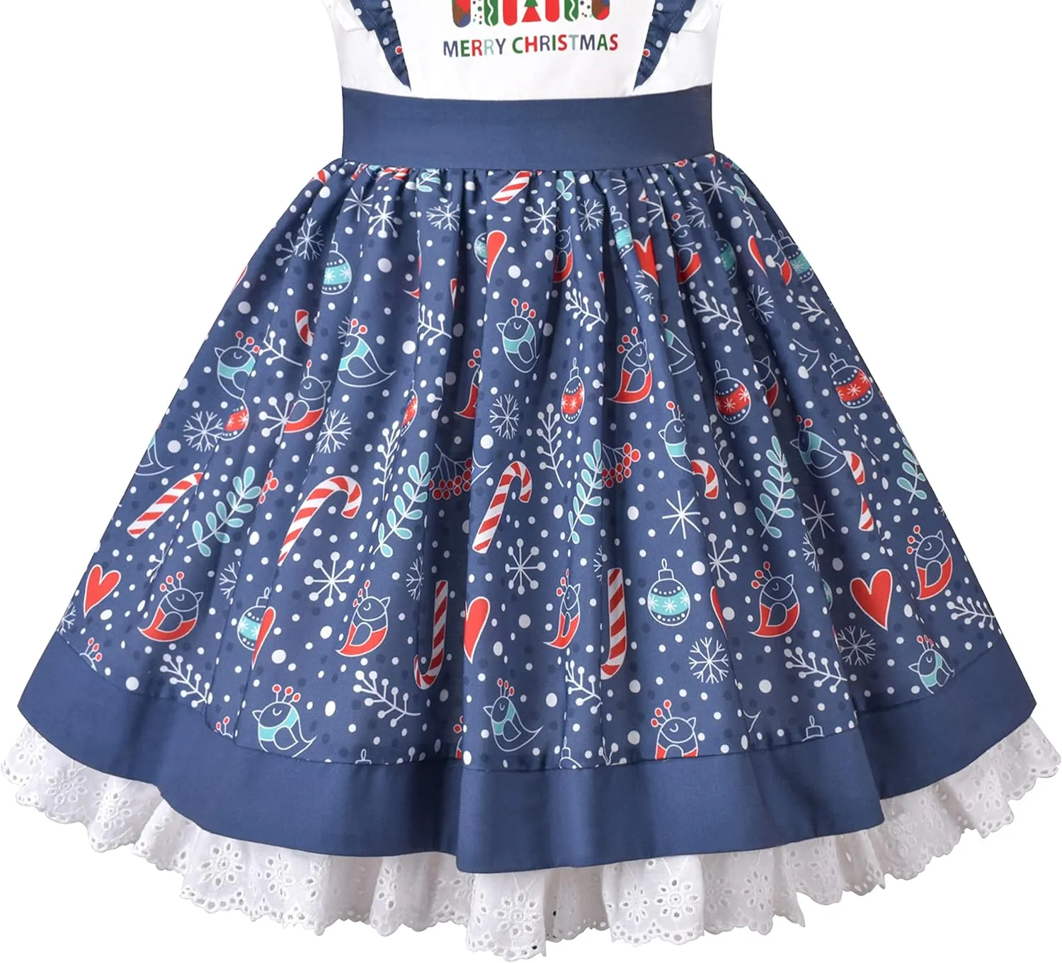 Sunny Fashion Girls Dress Polka Dot Overlap Design with Trim Yellow Size 4-10