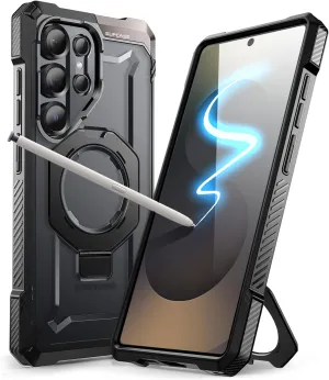 SUPCASE for Samsung Galaxy S25 Ultra Case with Stand (Unicorn Beetle Grip), [S Pen Friendly] [Compatible with MagSafe] [Military-Grade Protection] Magnetic Phone Case for S25 Ultra 6.9 Inch, Black